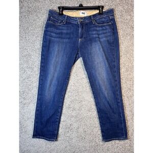 Paige Jimmy Jimmy Crop Jeans Sz 30 BlueDenim High Rise Relaxed Casual Streetwear